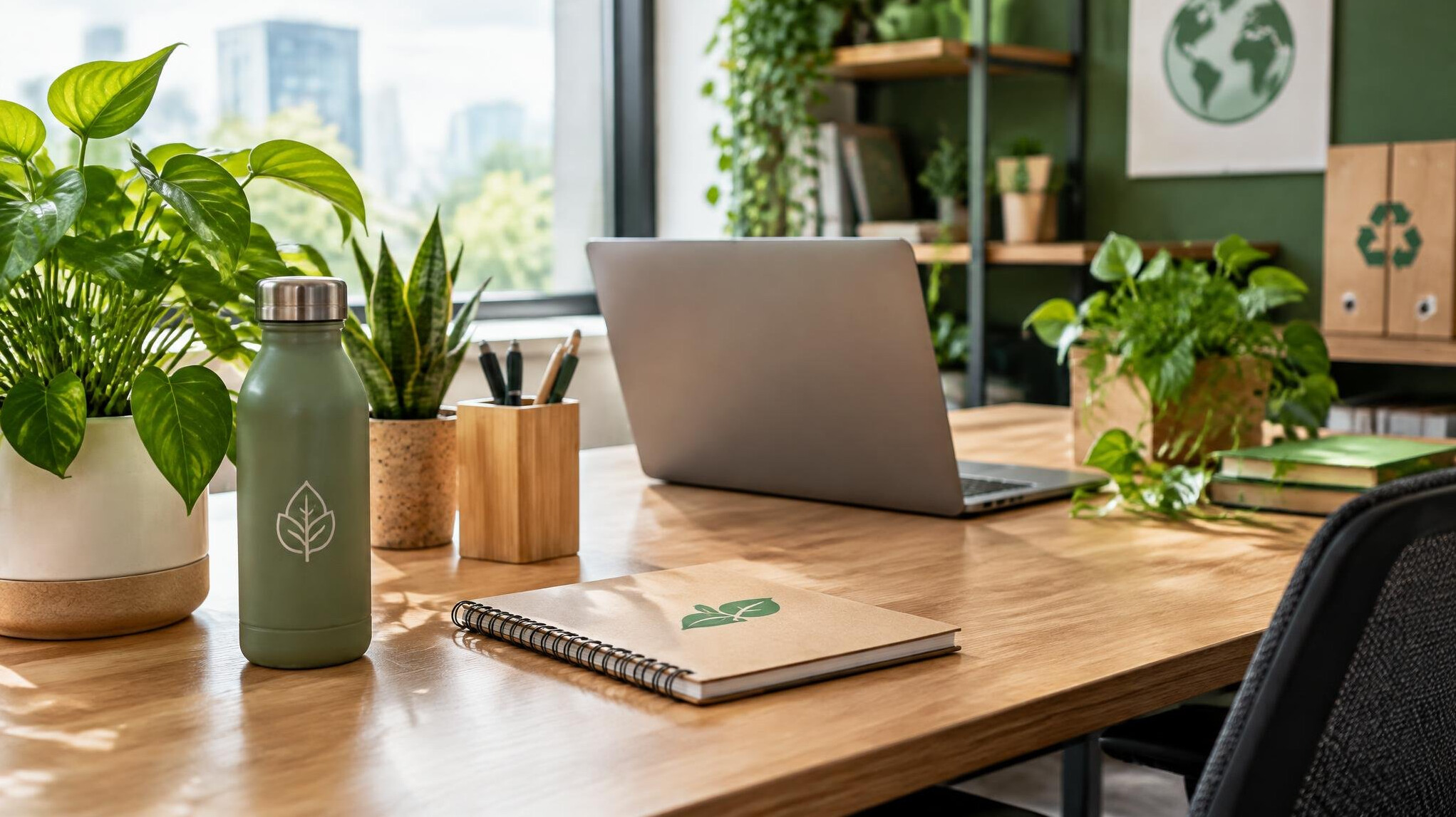 plants on office desk