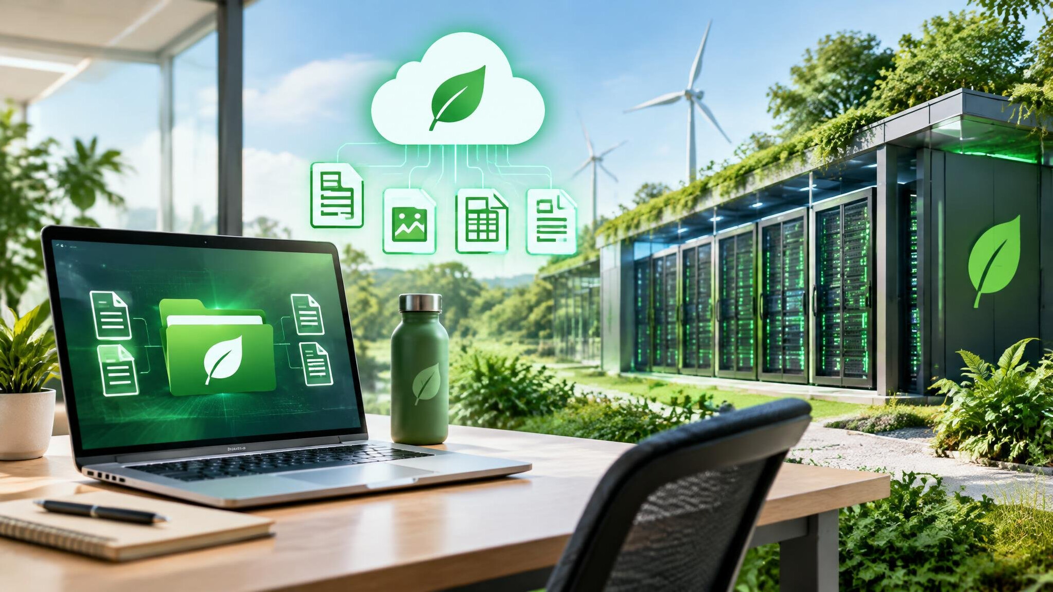 green digital files